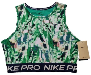 Camiseta sin mangas de entrenamiento NIKE PRO para mujer talla grande DRI-FIT con estampado de malaquita NUEVA - Imagen 1 de 8