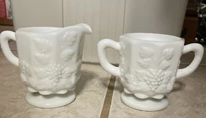 Westmoreland uva patrón leche vaso crema y azúcar conjunto - Imagen 1 de 7