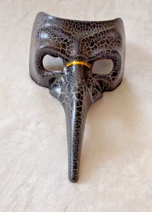 PLATINUM FIEND MASK Masquerade Venetian Halloween Costume Amscan USA NEW - Picture 1 of 7