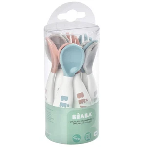 BEABA Toddler Cutlery, Toddler Utensils, Baby Fork and Spoon Set of 10, Breeze - Picture 1 of 1