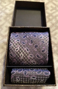 Adike Micegen Krawatte & Einstecktuch - Paisley - atemberaubend. Nagelneu!! - Bild 1 von 2