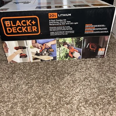 BLACK+DECKER BD4KITCDCRL 20V MAX Cordless Drill Combo Kit - Black/Orange - Image 1 of 3