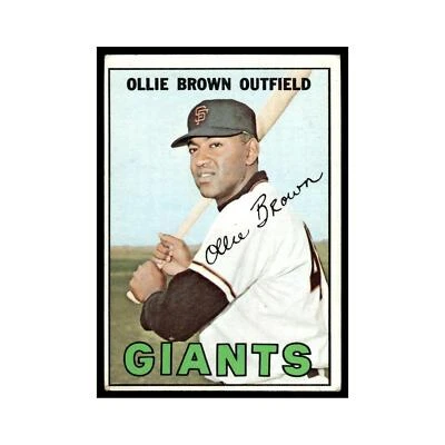 1967 Topps Baseball Card Ollie Brown Giants #83 - Image 1 of 3
