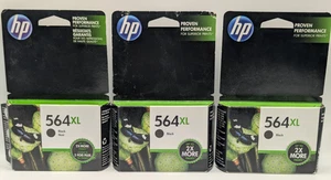Lotto 3 cartucce inchiostro nero ORIGINALI NUOVE HP 564XL (CN684WN) sigillate SCADUTE - Foto 1 di 7