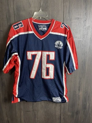Camiseta de fútbol Steve & Barry's City Wide EE. UU. #76 para hombre grande roja blanca azul Foto 1 de 4