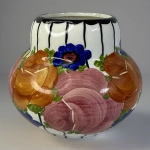 Vintage Bavaria Flower Vase Pottery 58 Of 132 Hand Paint Pottery Underglazed - Picture 1 of 8