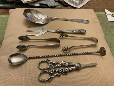 6 Items. Small Fish Fork & 5 EPNS Cutlery Silver Plate - Image 1 of 4