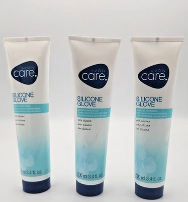 LUVA DE SILICONE Avon Care creme protetor para as mãos 3,4 fl.oz. LOTE de 3 - Imagem 1 de 4