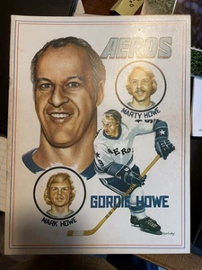 Indianapolis Racers vs Houston Aeros WHA 1975-76 programa de hockey Gordie Howe - Imagen 1 de 4