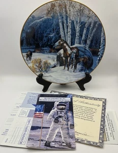 CAMP OF THE SACRED DOGS Plate  Native American 10169B 1994 Julie Kramer Cole - Picture 1 of 12