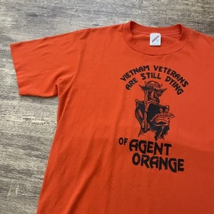 Vintage Agent Orange T-Shirt Size L Dioxin Vietnam War Pow Mia Single Stitch - Picture 1 of 4