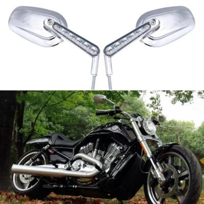 For Harley Davidson V-Rod VROD Muscle VRSCF Motorcycle LED Turn Signals Mirrors - Image 1 of 4