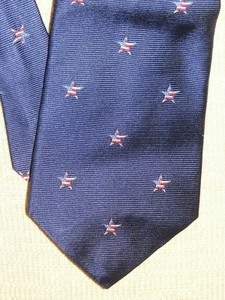 NEUE Brooks Brothers UK Krawatte/Krawatte Seide blau rot weiß blau Sterne 57"x3,75" - Bild 1 von 6