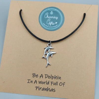 Collar Gargantilla Delfín - Regalo Personalizado Inspirado en el Océano para Amantes de la Vida Marina Foto 1 de 4