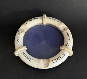 Ancien cendrier céramique Home Lines Italia Argentina paquebot liner ashtray - Picture 1 of 9