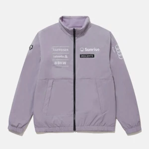 DESCENTE SWISS SKI TEAM REVERSIBLE FLEECE JACKET SP323SJK92 PURPLE ASIAN FIT - Picture 1 of 13