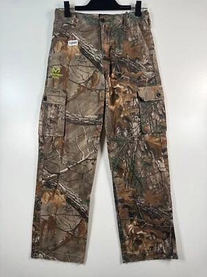 Realtree Kids Boys Camo Hunting Fishing Cargo Pants Brown Sz XL 14-16 14.5x28 - Image 1 of 4