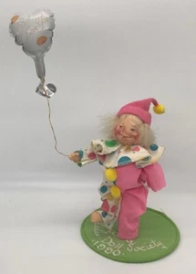 VINTAGE 1990 LOGO ANNALEE DOLL SOCIETY 1990 CLOWN BALLOON CIRCUS - Picture 1 of 10
