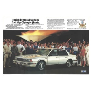 Buick Century Olympia Print Ad Vintage 1984 80s 16.5x11” Retro LA Olympics - Picture 1 of 1