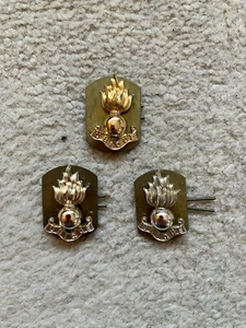 British Army Royal Engineers Anodised Collar Badges - New - Picture 1 of 2