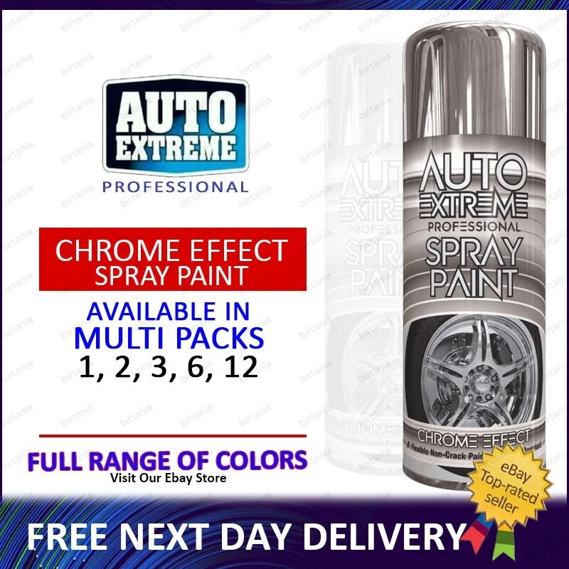 Auto Chrome Effect Spray Paint Aerosol Car Van Wood Plastic Metal 400ml - 1 to12 - Image 1 of 1