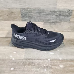 Hoka One One Clifton 9 GTX Womens Shoes Sz 10.5 B Athletic Black Lace-Up Sneaker - Picture 1 of 12