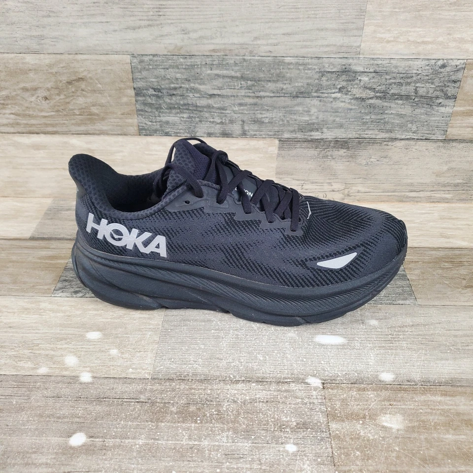 Zapatos deportivos negros con cordones Hoka One One Clifton 9 GTX para mujer talla 10,5 B Foto 1 de 4