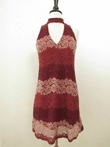 Anthropologie Dress New Size Small Red Burgundy Boho Coastal Coquette Chic Retro - Picture 1 of 5