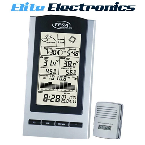 Tesa WS1151 Wireless Moon Phase Weather Station with Barometer - Image 1 of 1