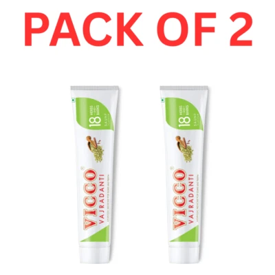 VICCO Vajradanti SAUNF Flavour Toothpaste | Ayurvedic Herbal FREE SHIP 2X160 gms - Image 1 of 4