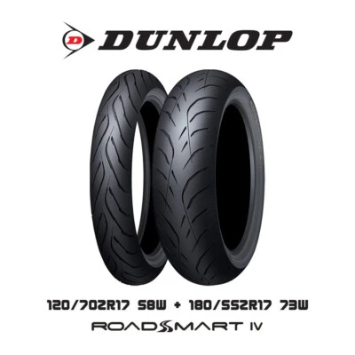 JUEGO NEUMÁTICOS DUNLOP ROADSMART 4 SPORTMAX 120/70ZR17 Y 180/55ZR17 SUZUKI GSX BANDIT Foto 1 de 2