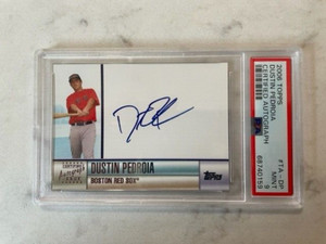 2006 Topps Dustin Pedroia Certified RC Auto #TA-DP PSA 9 Red Sox