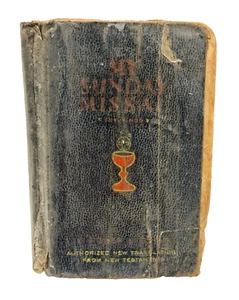 Vintage 1941 Catholic MY SUNDAY MISSAL by FATHER STEDMAN Latin-English Mass 3x5" - Picture 1 of 11