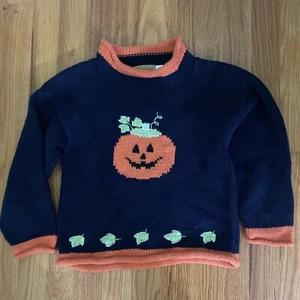 Suéter Clauce Niñas Cuello Redondo Jack-O'Lantern Calabaza Halloween Talla 6 - Imagen 1 de 4