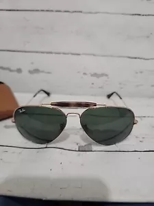 Gafas de sol unisex Ray Ban RB3689 verde aviador Arista dorado 58 mm - Imagen 1 de 8