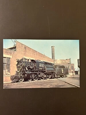 Jersey Central 774 camelback locomotive Jersey City postcard - Image 1 of 2