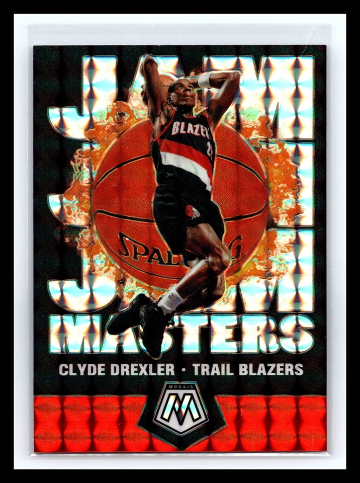 💥 Clyde Drexler 2019-20 Mosaic Jam Master Prizm Silver Holo # 4 - Image 1 of 2