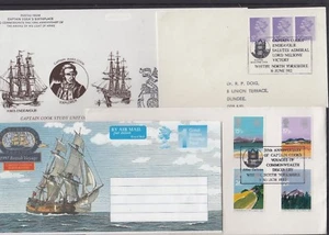 GB 1968 1982 1983 1984 1997 Capt Cook Nelson special pmks FDC aerogramme - Picture 1 of 8