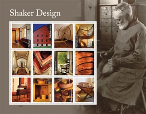 #5896 2024 Shaker Design Sheet/12 - MNH (After June 20) - Picture 1 of 1