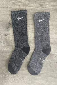 Nike Kids Girls Dry-Fit Cotton 2-Pack Crew Socks Size M  2726 - Picture 1 of 2