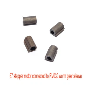 57 Stepper Motor Connected to RV030 Worm Gear Sleeve 6.35mm / 8mm Shaft to 11mm - Picture 1 of 10