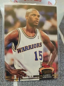 1992/93 Latrell Sprewell StadiumClub #320 WARRIORS CARD RARE - Picture 1 of 12