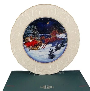 Lenox China Midnight Sleigh Ride 11 1/2" Charger Plate Lynn Bywaters 1993 Xmas - Picture 1 of 5