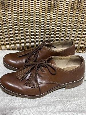 Sperry Fairpoint Oxford Women 9.5 US Shoe Brown Leather Tassel Lace Up Comfort - Image 1 of 4