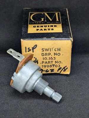 INTERRUPTOR LIMPIAPARABRISAS 1 VELOCIDAD PONTIAC GRAND PRIX CATALINA STAR CHIEF NOS 59-63 Foto 1 de 4