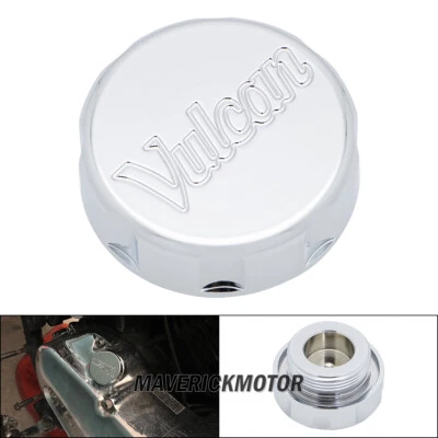 FIT KAWASAKI VULCAN VN 500 750 800 900 1500 1600 1700 2000 CHROME ENGINE OIL CAP - Image 1 of 4