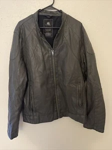 rock & republic jecket full zip imitation leather - Picture 1 of 7