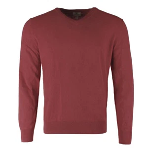 St John's Bay Men's Long Sleeve V Neck Solid Cotton Pullover Sweater - Picture 1 of 24