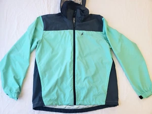 Frogg Toggs Small Green Polyester Rain Coat Hooded Waterproof Wind Zip - Picture 1 of 6
