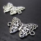 Butterfly Charms - 20mm Antiqued Silver Plated Connector C2625 - 10, 20 Or 50PCs